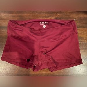 Red matte Nobull booty shorts size medium